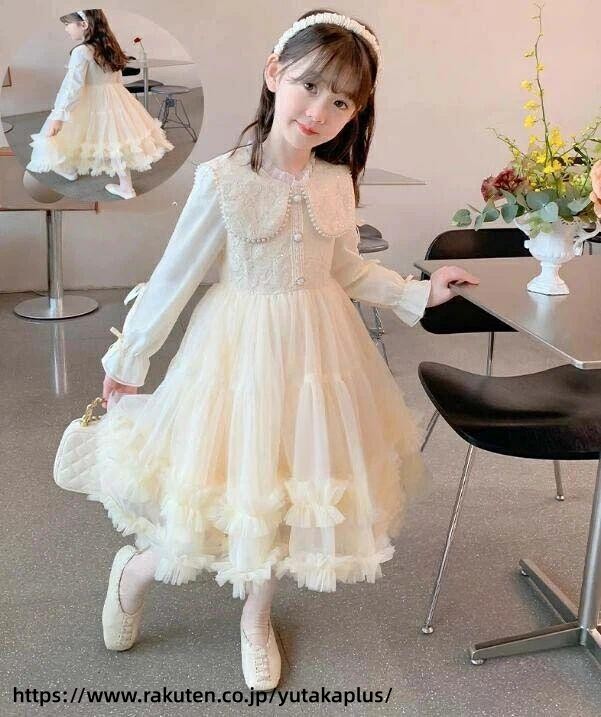 Rakuten - 人気 韓国風 キッズ ワンピース 女の子 子供服 110cm 120cm 130cm 140cm 150cm 160cmまで 長袖 裏起毛 秋冬 おしゃれ 可愛い フォーマル 受験用 お受験 礼服 入学式 卒園式 卒業式 イベント お祝い 通学 誕生日 プレゼント ギフト シンプル 女児 ドレス ジュニア