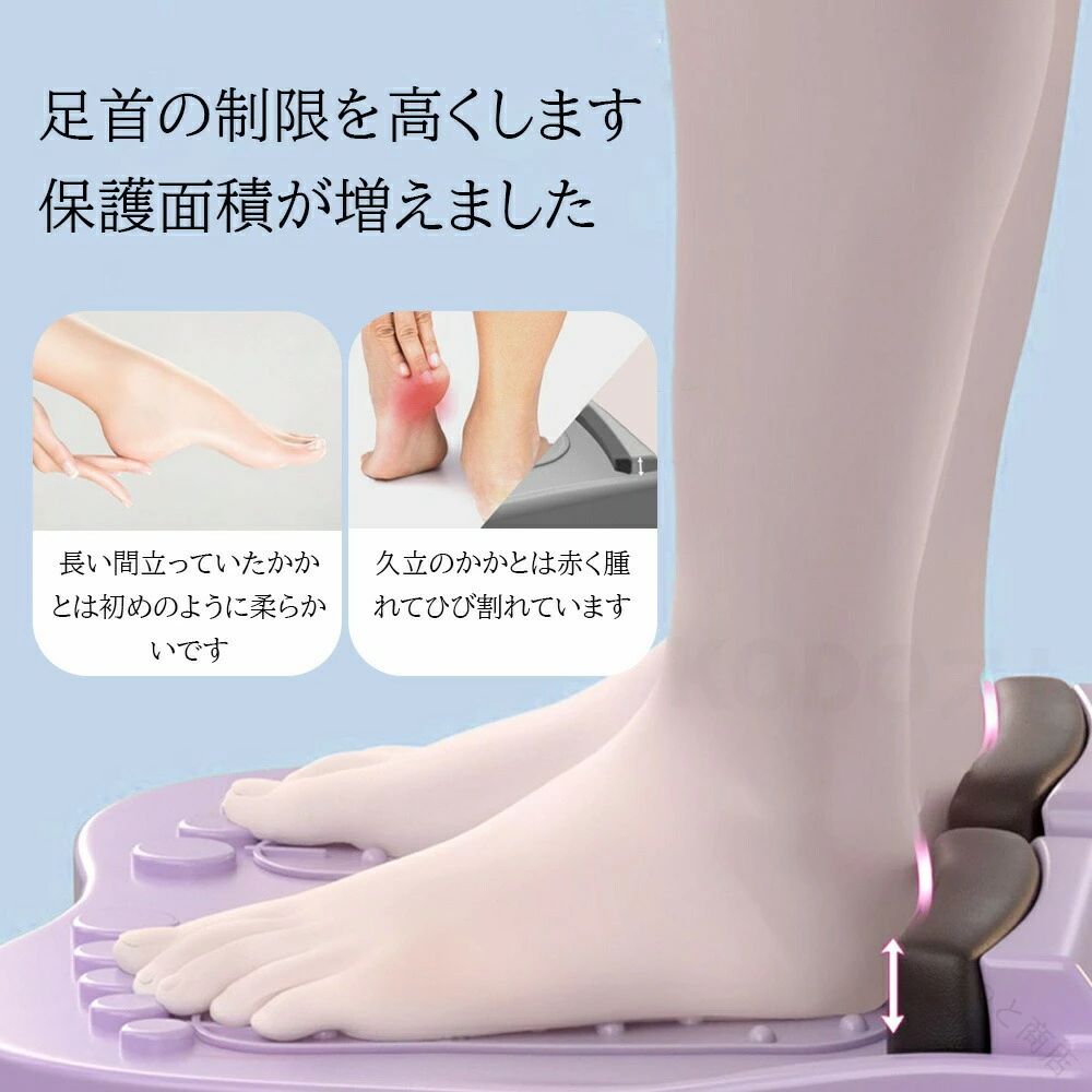YUTAKAプラスのボディメーカー ストレッチボード アキレス腱ストレッチ ストレッチ 9段階調節 手軽 前屈 足首柔軟ボード コンパクト 軽量 耐荷重120kg ふくらはぎ O脚 X脚 送料無料 トレーニング器具 フ｜アングル3