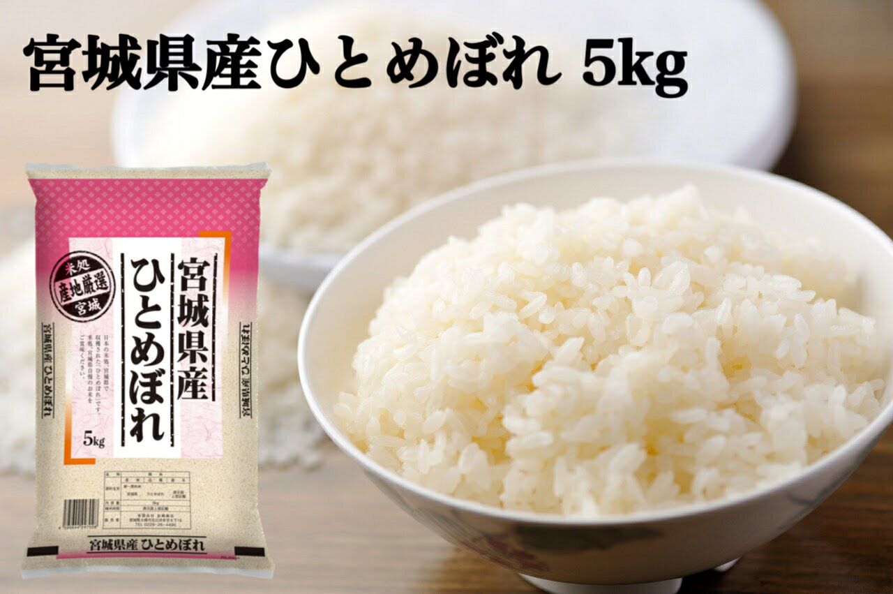 送料無料 ひとめぼれ 5kg 1袋 令和4年産 宮城県産 白米 自社精米 新米 宮城...