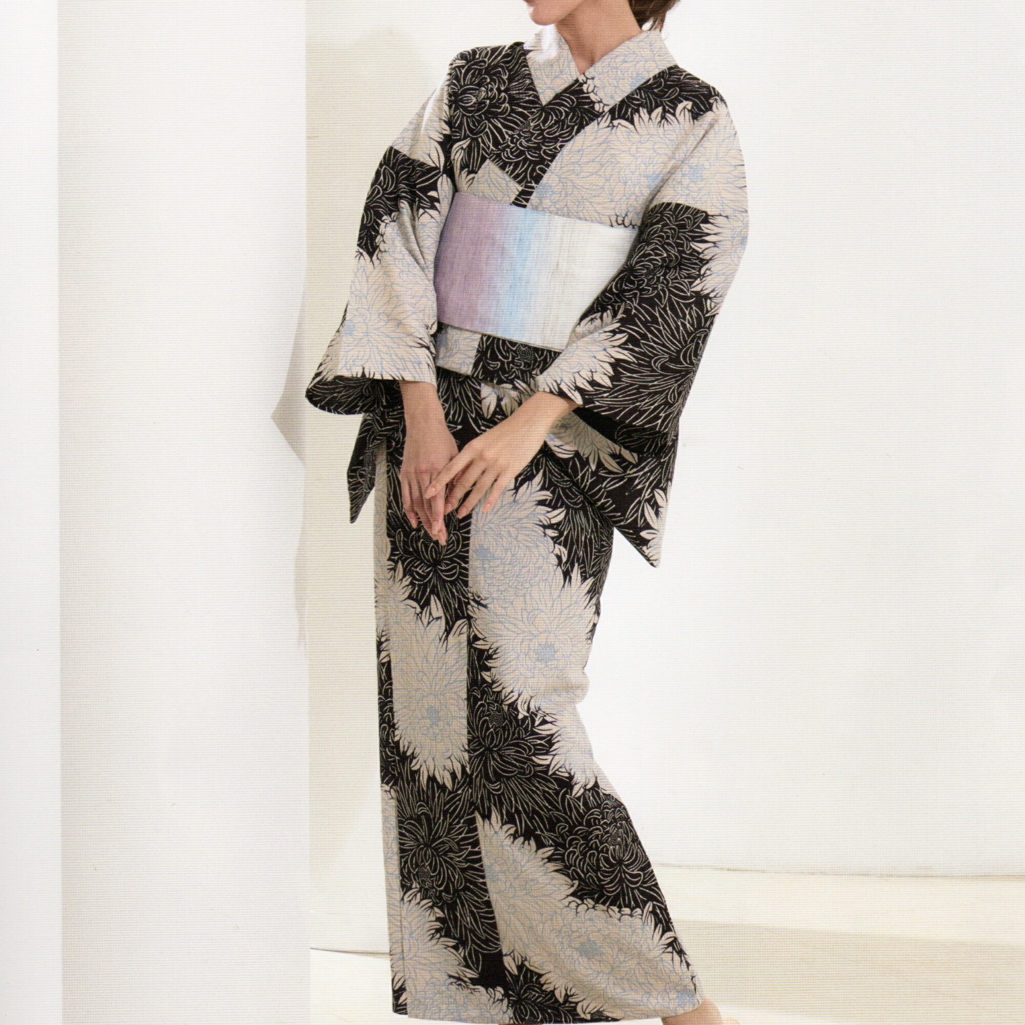 浴衣 源氏物語 カタログ柄 送料無料ゆかた 国産浴衣 本染 生地 反物 未仕立て麻30% 綿70%まつり 夏祭り 花火大会 イベント