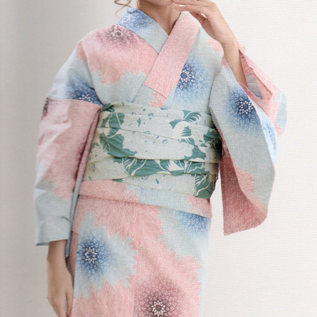 浴衣 源氏物語 カタログ柄 送料無料ゆかた 国産浴衣 本染 生地 反物 未仕立て麻30% 綿70%まつり 夏祭り 花火大会 イベント