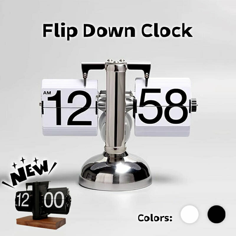 フリップクロック パタパタ時計 置き時計 電池式 デジタル時計 卓上 時計 部屋に馴染み おしゃれ かわ..