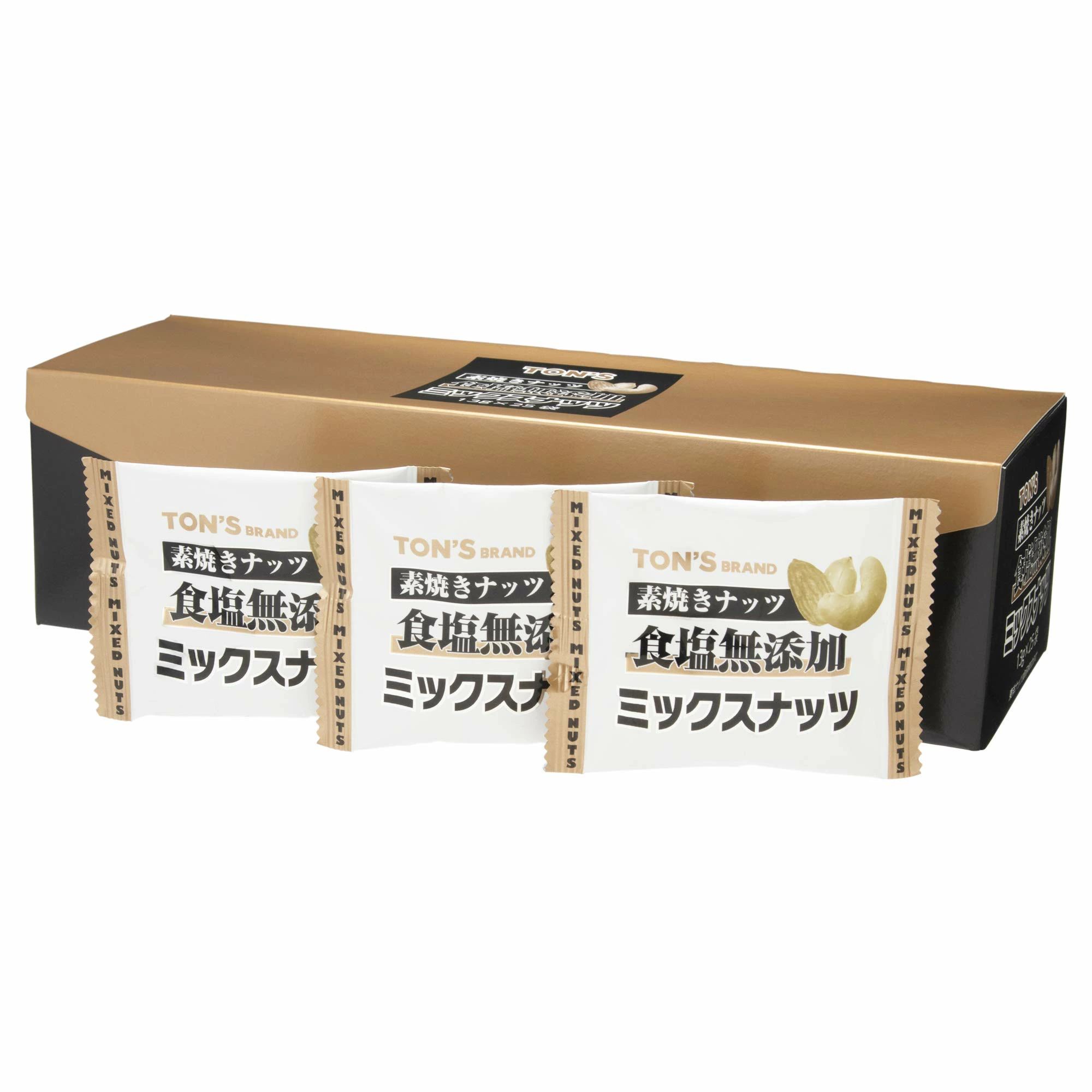 樂天商城 - 東洋ナッツ 素焼きミックスナッツ 小分け 個包装 3種配合 アーモンド カシューナッツ ピーナッツ 13g×25袋