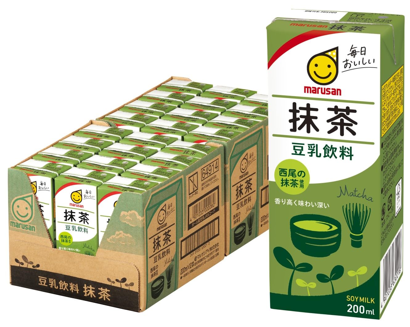 樂天商城 - マルサン 豆乳飲料抹茶 200ml×24本