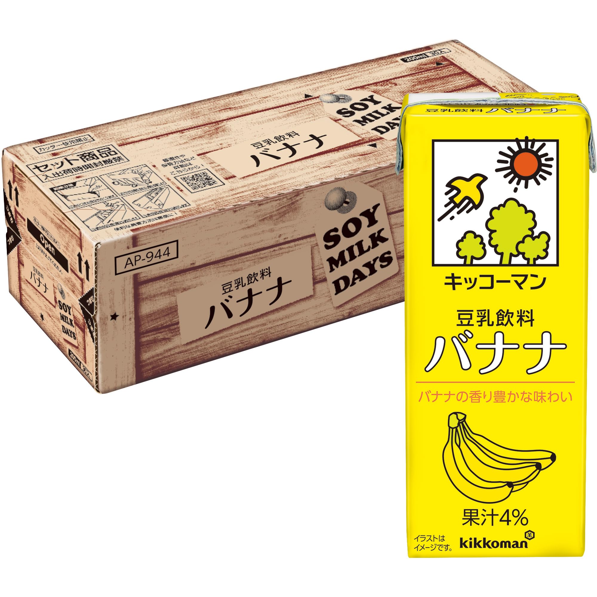 樂天商城 - キッコーマン 豆乳飲料 バナナ SOYMILK DAYS 200ml ×30本