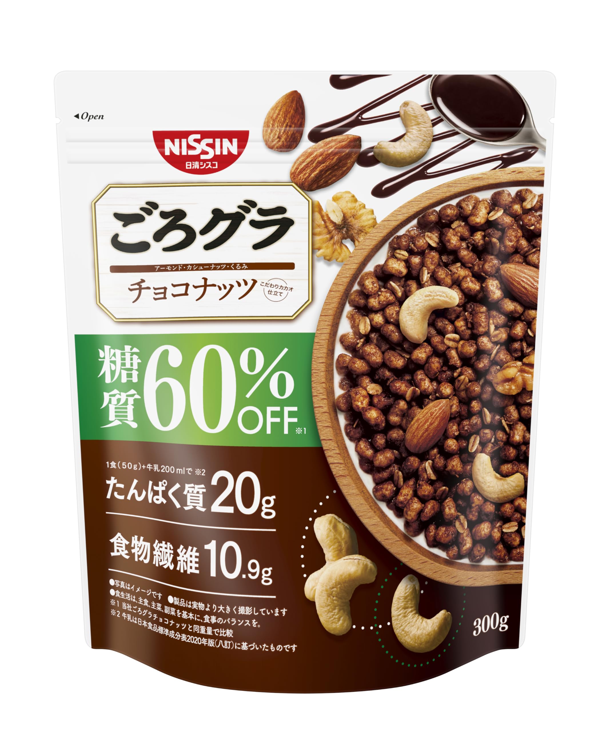 樂天商城 - ごろグラ 日清シスコ 糖質60%オフ チョコナッツ 300g×6袋