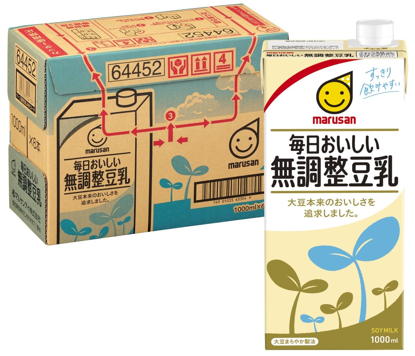 樂天商城 - マルサン 毎日おいしい無調整豆乳 1000ml×6本