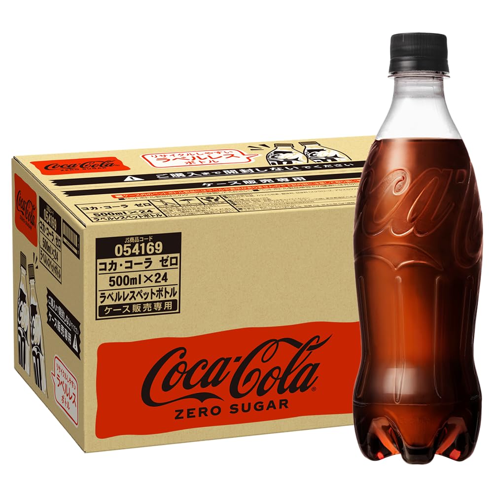 樂天商城 - コカ・コーラゼロ ラベルレス 500mlPET×24本