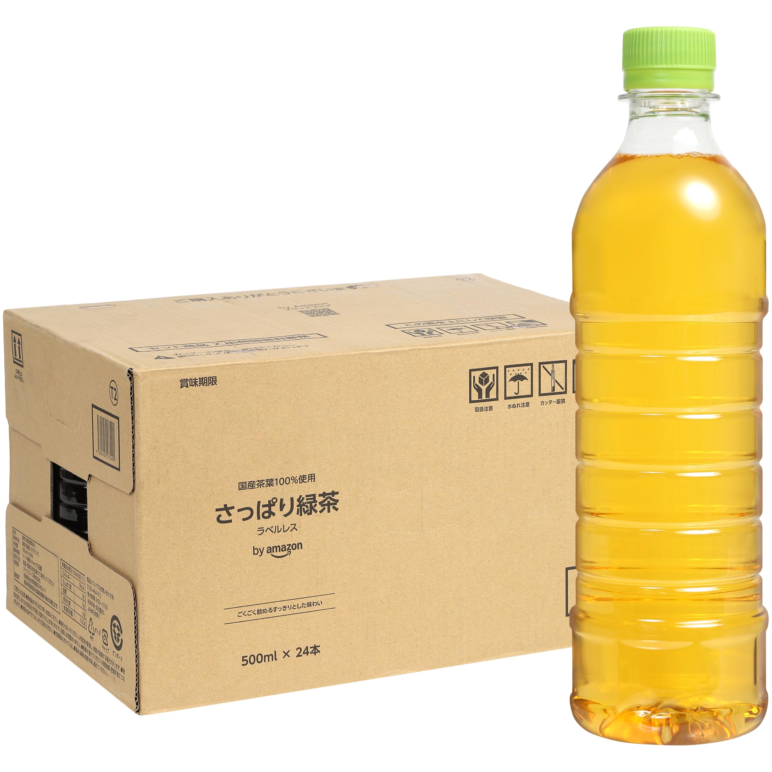 樂天商城 - Amazon 緑茶ラベルレス 500ml x 24本 さっぱり 国産茶葉100%使用