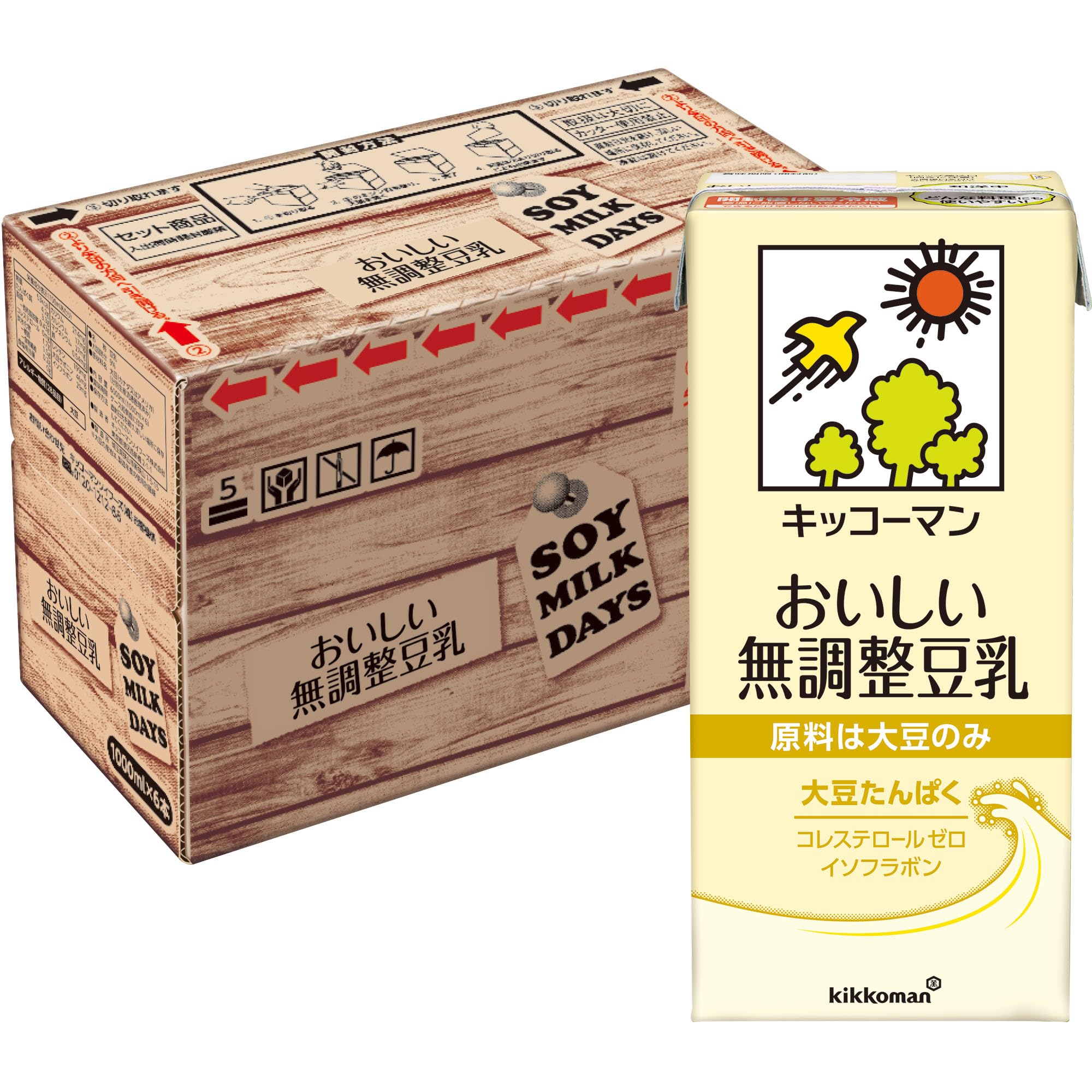 樂天商城 - キッコーマン おいしい無調整豆乳SOYMILK DAYS 1000ml×6本