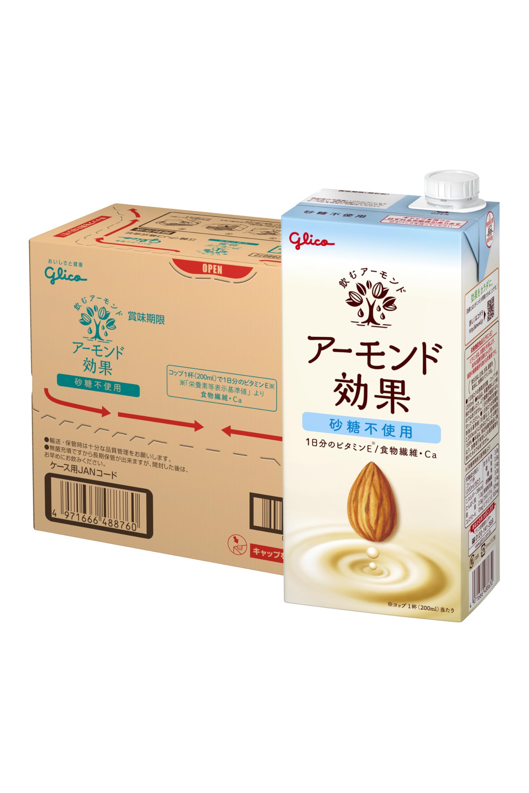 樂天商城 - アーモンド効果 砂糖不使用 1000ml×6本 江崎グリコ 常温保存可能 ビタミンE 食物繊維 アーモンドミルク
