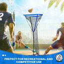 3 x 3フィート バレーボールセッタートレーナーネット バレーボールトレーニング器具 角度調整可能、サービング、スパイキング、セッティングに最適。屋内と屋外の...