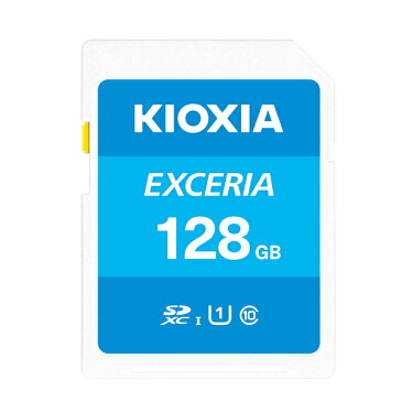 キオクシア SDメモリカード 128GB クラス10 UHSスピードクラス1 EXCERIA KCB-SD128GA [KIOXIA 国内正規品 国内 日本語 パッケージ 旧： 東芝メモリ SDXC SD 128 SDカード CLASS10 UHS-I]