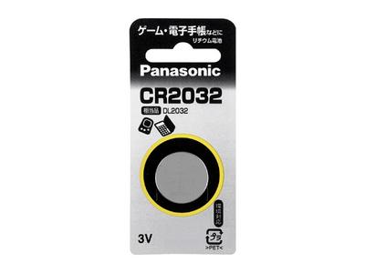 メール便発送可 【CR2032P】Panasonic製 コイン形リチウム電池 3V [パナソニック 旧松下電器 ] 用途：電卓 電子手帳 ゲーム ネックリフレなどに