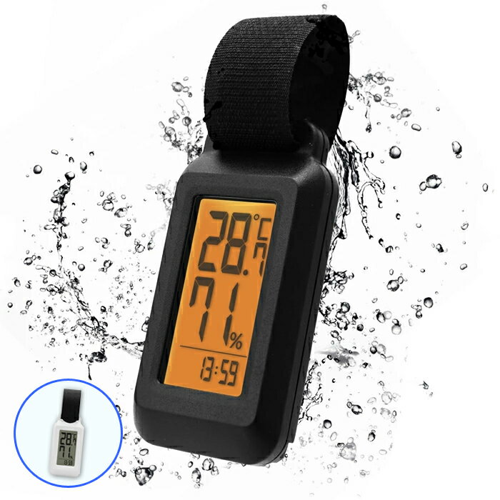 熱中書予防 ポータブル温湿度計 O-432ABKDI O-432AWTDI ドリテック [持ち運び 温度計 湿度計 アウトド..