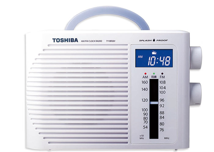 【送料無料】東芝 防水クロックラジオ TY-BR30F　[TOSHIBA ワイドFM 新生活 ラッピング OK 敬老の日 プレゼント]※取…