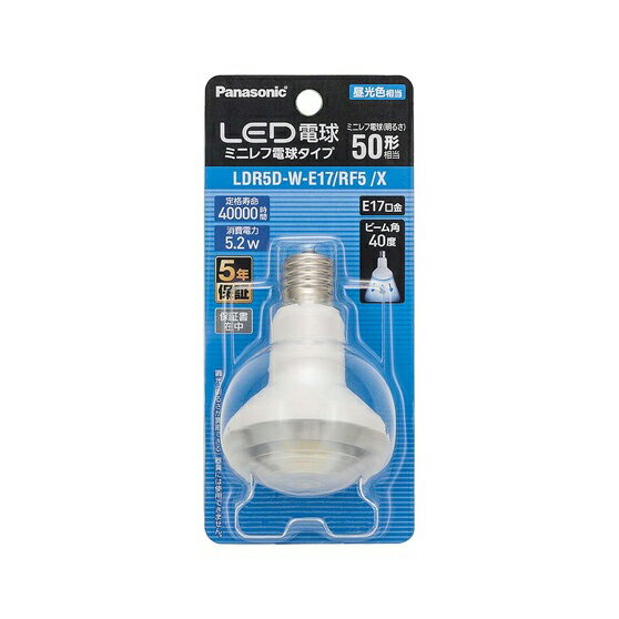 ѥʥ˥å LEDŵ ߥ˥ŵ奿 E17 110lm 50W 5.2W () LDR5DWE17RF5X [...