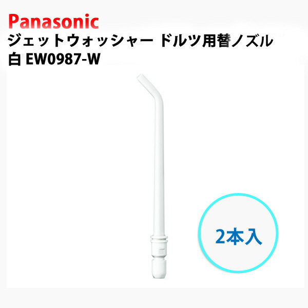 パナソニック ジェットウォッシャードルツ用 替ノズル（2本入） 白 EW0987-W [Panasonic パナソニック 歯ノズル 交換ノズル Doltz ドルツ 替えノズル 替ノズル 電動 ジェットウォッシャー ノズル]