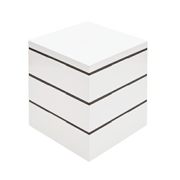 【栗原はるみ/和食器/ギフト包装可】 お重 正方形3段18cm ホワイト | 栗原 はるみ お重 お重箱 長角 3段 正方形 白 ホワイト シンプル 日本製 キッチン 運動会 ピクニック お弁当 家族 新生活 結婚祝い 引っ越し祝い プレゼント