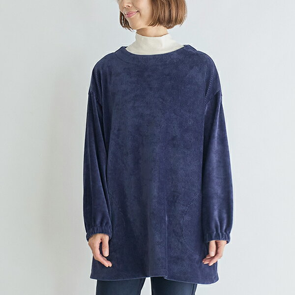 【栗原はるみ/エプロン/ギフト包装可】 ニットコーデュロイスモック/ 栗原 はるみ エプロン ニット コ..