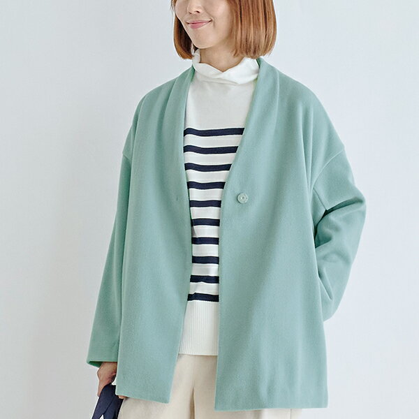 【ポイント10倍 4日(木)20:00〜】【栗原はるみ】 ニードルジャージーショートコート/栗原 はるみ コー..