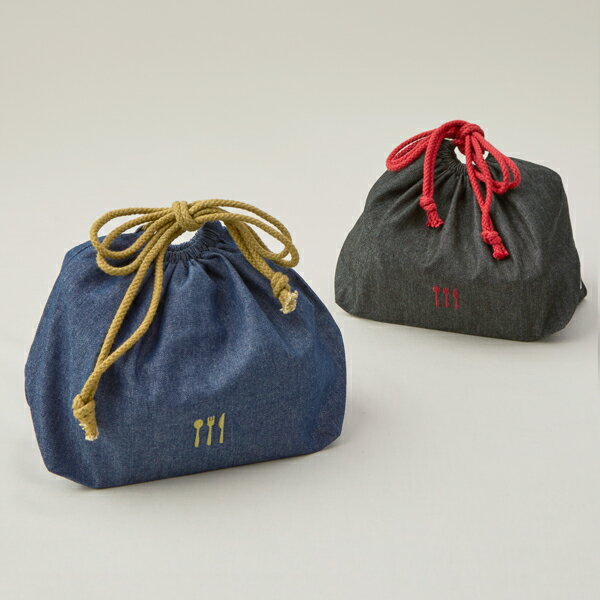 【栗原はるみ/キッチン雑貨/ギフト包装可】 デニムランチ巾着 / 栗原 はるみ お弁当袋 お弁当包み お弁当入れ 巾着袋 巾着 お弁当 お弁当箱 シンプル 大人...