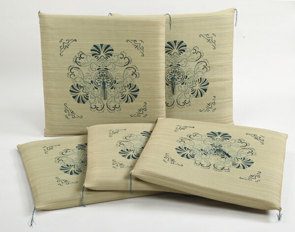 ＼最大80%OFF!新生活sale／クッション 座布団 座布団 角型 目セキ織 い草座布団5枚組上品な手捺染仕上げ T235 目セキ織 い草座布団5枚組 クッション 座ふとん い草 来客用 和室