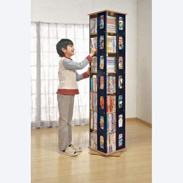 【ランキング1位獲得】回転マルチラック 7段完成品 CD・ビデオなどたっぷり収まる！ 21141 1 ...