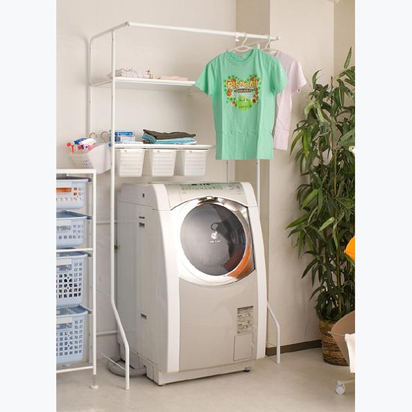 【ランキング1位獲得】伸縮ランドリーラック 棚板付き 収納家具 ランドリーボックス バスケット洗濯機周りの収納に! NJ-0069 多機能ランドリーラック 収納たっぷりランドリーラック 洗濯機ラック ランドリー収納 NJ-0069