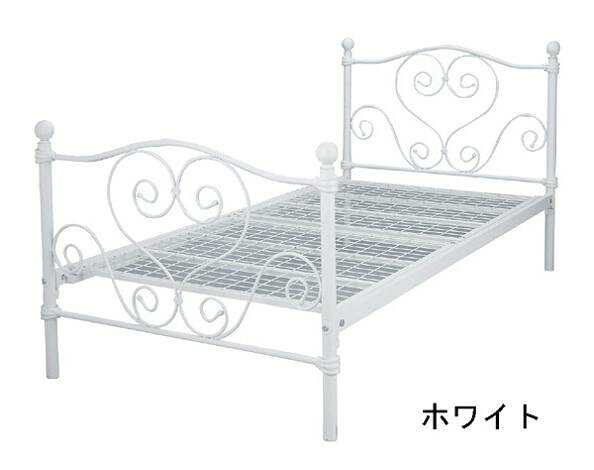 【ランキング1位獲得】Del Sol シンデレラベッド ベッド ベッドフレーム気分はまるでプリンセス♪ BSK-919SS WH ベッド スチール ロートアイアン デルソル BSK-919S [2]