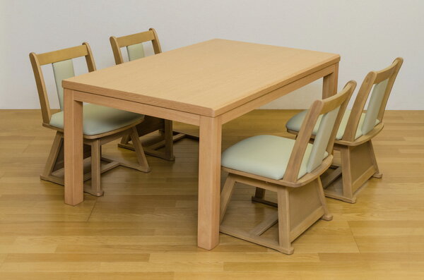 季節家電 こたつ 電気こたつ ダイニングハイタイプこたつ5点セット（コタツ本体135×90cm+回転イス4脚）ダイニングコタツ こたつ布団 ダイニングチェア ダイニング5点セット MYD-135DBR+KT-C01BR×2 MYD-135NA+KT-C0 テレワーク リモートワーク ステイホーム 在宅