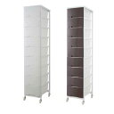 \300円OFFクーポン進呈/【ランキング1位受賞】収納家具 タンス チェスト 大量収納プラスチックチェスト 1列×9段多段引出し大量収納!日本製!NJ-0377 NJ-0389 キャスター付き ワゴン 壁面 多段 大量収納 衣類収納 クローゼット ロッカー ホワイト ブラウン