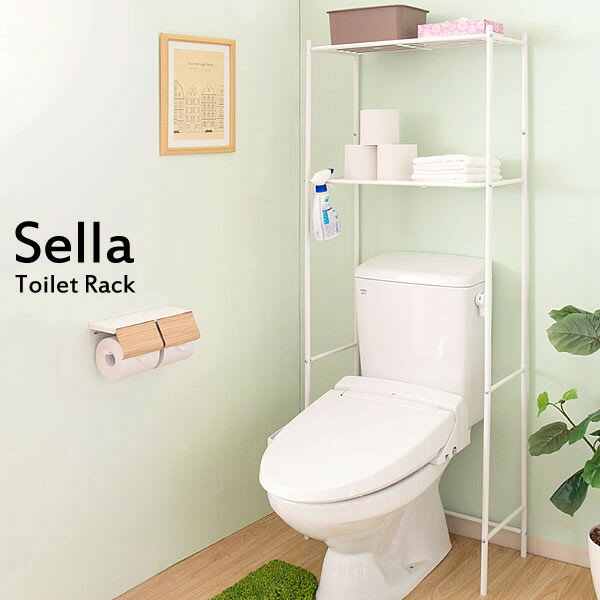 ＼300円OFFクーポン進呈中／【ランキング受賞】 トイレ用品 トイレ上ラック Sella（セラ）壁面設置型シンプルトイレ上ラック TR-1570 トイレ上ラック トイレ シンプル ナチュラル スチール製 トイレ収納 トイレ棚 隙間収納