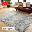 ウィルトン織ラグ トルコ製 「RAKKASラッカス」 約200X250cm カーペット マット 畳 カーペット ラグ 角型240619912 240619922 240619902 ラグ カーペット トルコ ウィルトン ウィルトン織 お洒落 上品 オールシーズン ホットカーペット 床暖対応 エスニック