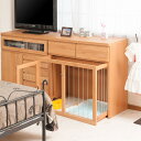 \300円OFFクーポン進呈/【ランキング1位受賞】犬用品 犬小屋・ケージ・ゲート ケージ スライド式ペットケージ幅90北欧風天然木アルダー材のペットケージ T...
