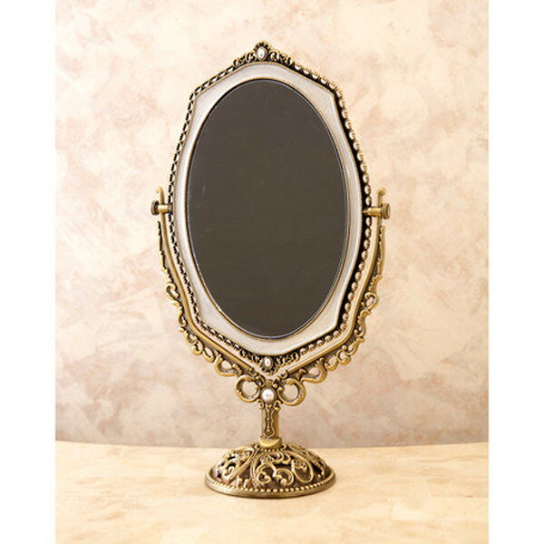＼300円OFFクーポン配布/ アルテミス 両面スタンドミラー 完成品HM-63 両面 鏡 ミラー スタンドミラー 上品 アンティーク レトロ デザイン インテリア 卓上鏡 [3]