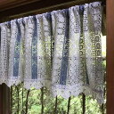 【ランキング1位獲得】 ルサックシリーズ カフェカーテン90×1207598467 カフェカーテン 目隠し 刺繍 レース ラグジュアリー かわいい エレガント 高級感 ブルー ホワイト ベージュ 90×120 WK1927-U3(3)