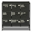 \300円OFFクーポン進呈/【ランキング1位受賞】インテリア 寝具 収納 収納家具 タンス チェスト 縦型9杯引出チェスト MSG/ienowa201200269 チェスト ミリタリーテイスト 小引出し 小物入れ ブラック シリーズ ienowaブランド(3)