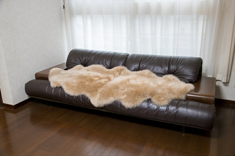＼最大80%OFF!SALE値下/カーペット マット 畳 カーペット ラグ ムートンフリース(長毛タイプ2)58X175cmLWR00517 保温性 羊毛皮 長毛 シンプル ベージュ グレー [2]