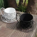 \300円OFFクーポン進呈/インテリア小物 置物 花瓶 ティーカップ型プランター1306IFH007/1306IFH008 エクステリア兼用 ティーカップ型 プランター 花台