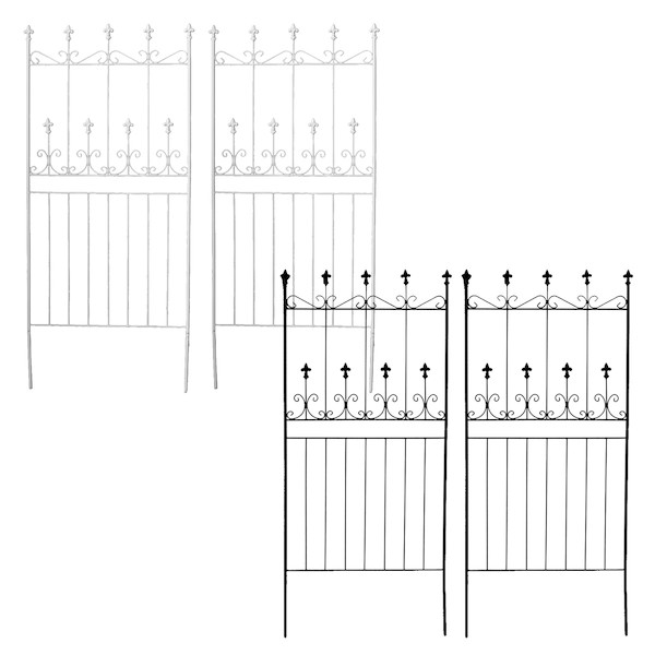 ＼300円OFFクーポン進呈中／【ランキング1位受賞】エクステリア・ガーデンファニチャー フェンス オールドシャトーフェンス150 ロータイプ 2枚組OC002L-2P フェンス アイアン ガーデンフェンス ガーデニング 枠 柵 アンティーク トレリス ベランダ つる 薔薇 バラ 朝顔