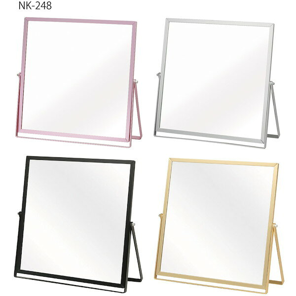 ＼本日P6倍!300円クーポン/ 【ランキング受賞】 鏡 卓上ミラー アルミフレーム卓上ミラー Lサイズ完成品 4532947248017 清潔 アルミフレーム 卓上ミラー 大き目 鏡 かがみ ミラー Lサイズ リビング インテリア お洒落 [2]