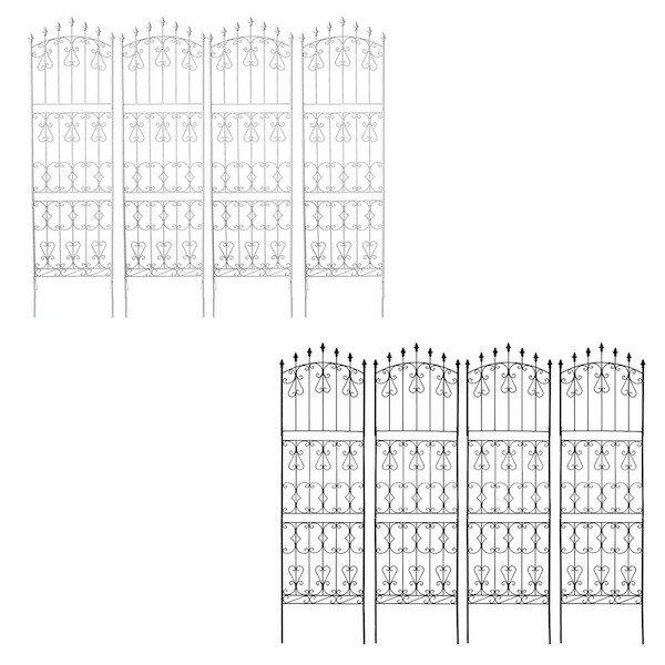 【ランキング1位獲得】 アイアンローズフェンス220 ハイタイプ 4枚組 エクステリア ガーデンファニチャー フェンスRS013H-4P フェンス アイアン ガ...
