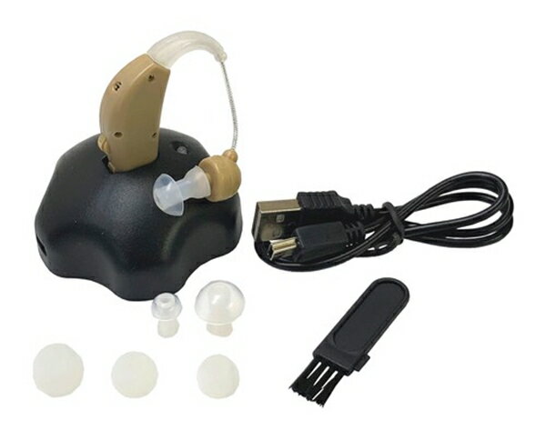 耳かけ型 充電式集音器 2個 セット 美容 健康 完成品a25207 超軽量 快適 安心 充電式 簡単 両耳