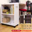 \300円OFFクーポン進呈/収納家具 タンス・チェスト シンプルチェストhmp14 サイドチェスト デスク用チェスト 棚 キャスター付き 可動棚 2段 収納