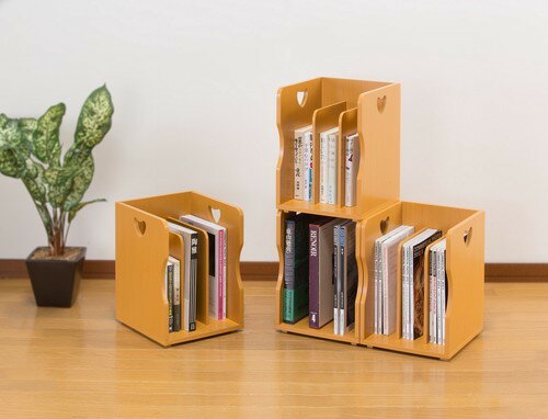 スタッキング式ブックスタンド同色4個組 文房具 事務用品 机上収納 整理用品 ブックスタンドFL-2578 6276510 6276520 本棚 スタッキング