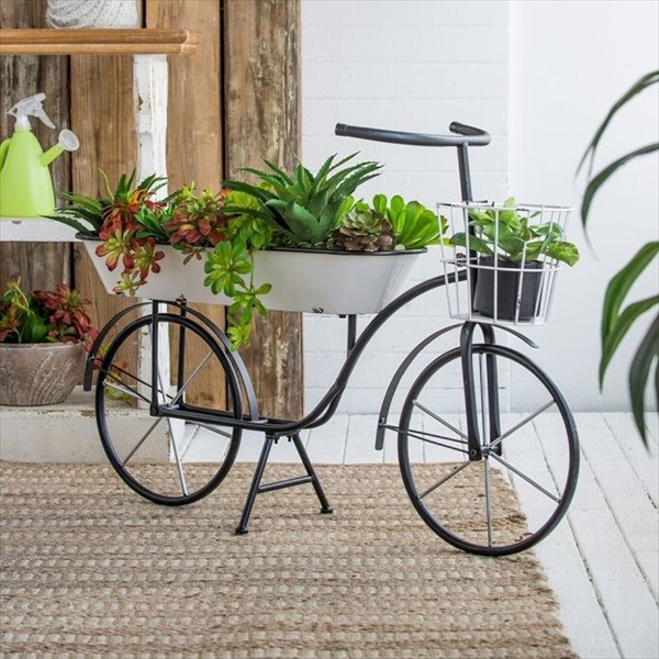 プランター ミニ自転車 ガーデニング・農業 植木鉢・プランター プランターAN-480350 アイアン ガーデニング 庭 玄関 自転車 チャリ 置物 ヨーロッパ風 庭造り