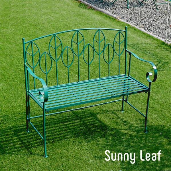 ＼300円OFFクーポン進呈中／エクステリア・ガーデンファニチャー ガーデンファニチャー ベンチ・縁台 Sunny Leaf アイアン製 ガーデンベンチSPL-9002 ガーデンファニチャー ガーデンテーブル 角丸長方形 簡単組立 折りたたみ式 折り畳み テーブル 野外卓 庭 ベランダ