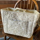 グレーダンデライオンキルト ソフトバスケット 31×23×25cm 収納家具 ランドリーボックス・バスケットwk1827-y1 エレガント 高級感 アンティーク...