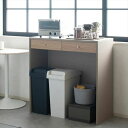 ダストカウンター シュランク 90cm 収納家具 キッチン収納 キッチンカウンター カウンターワゴン910219734 ツートーンカラー シルバー グレー ナチュラル 木目 シリーズ コーディネート 北欧風 新生活 一人暮らし 引っ越し